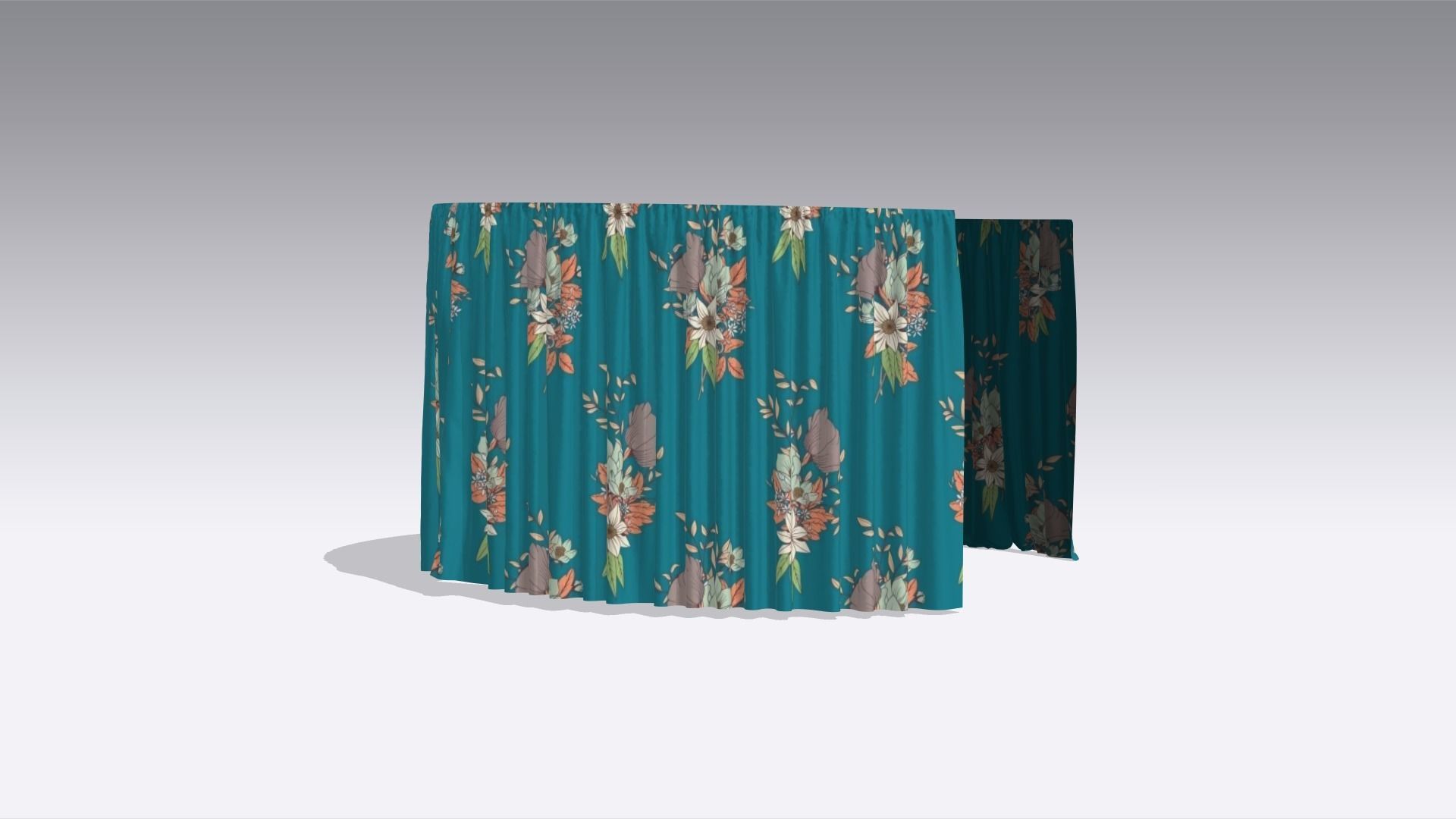 Curtain Low-poly 3D model_5