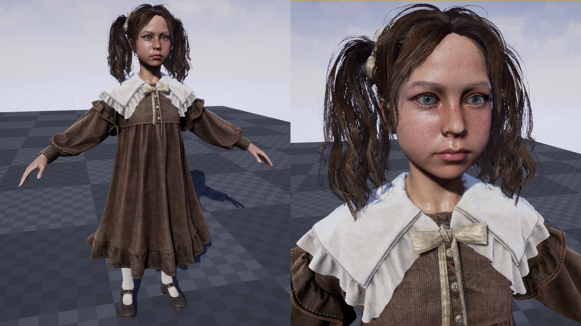 Changeling Girl Low-poly 3D model_12