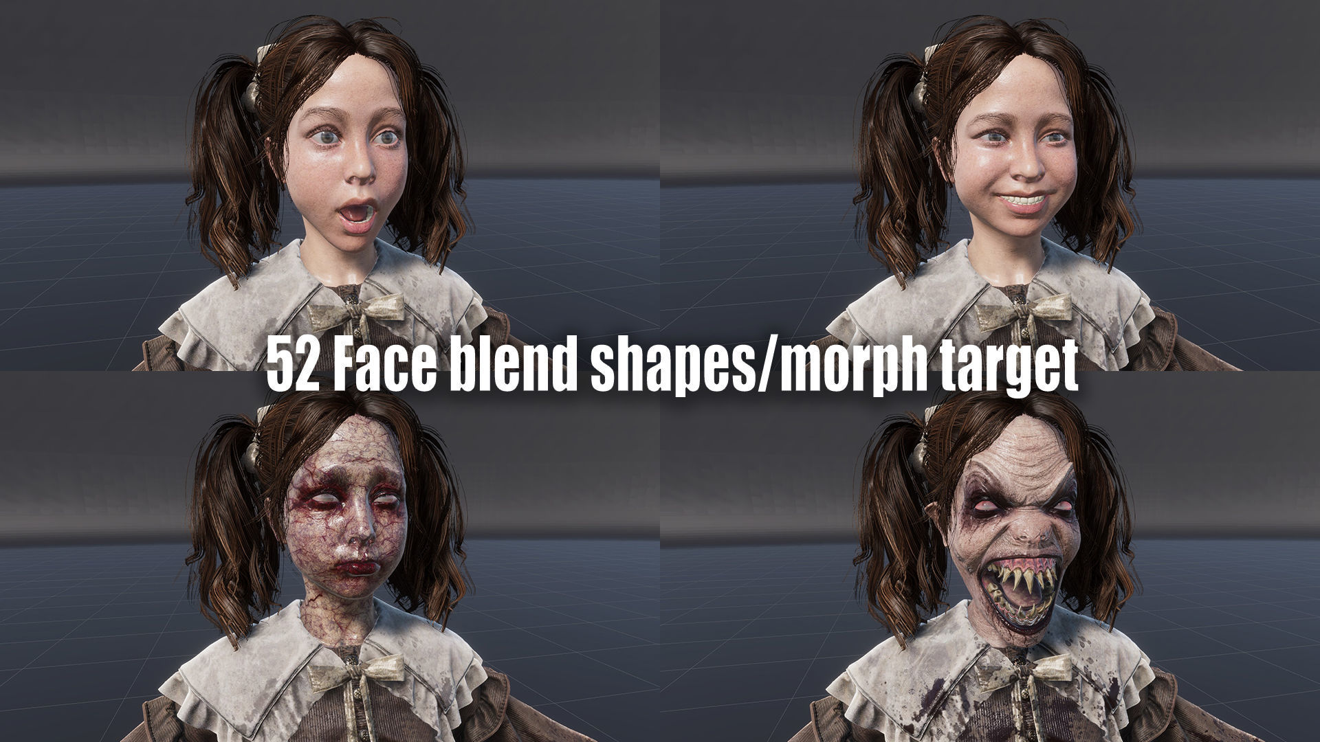 Changeling Girl Low-poly 3D model_20
