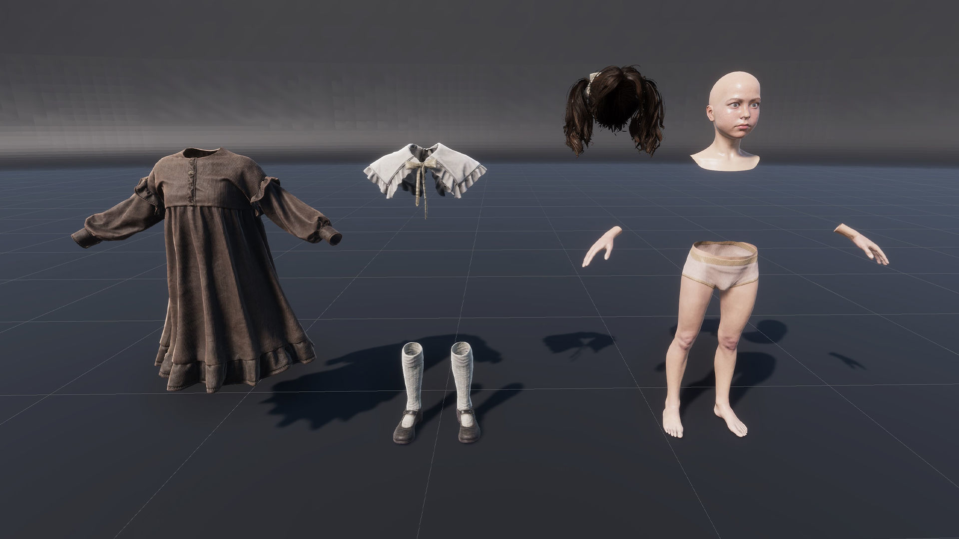 Changeling Girl Low-poly 3D model_23