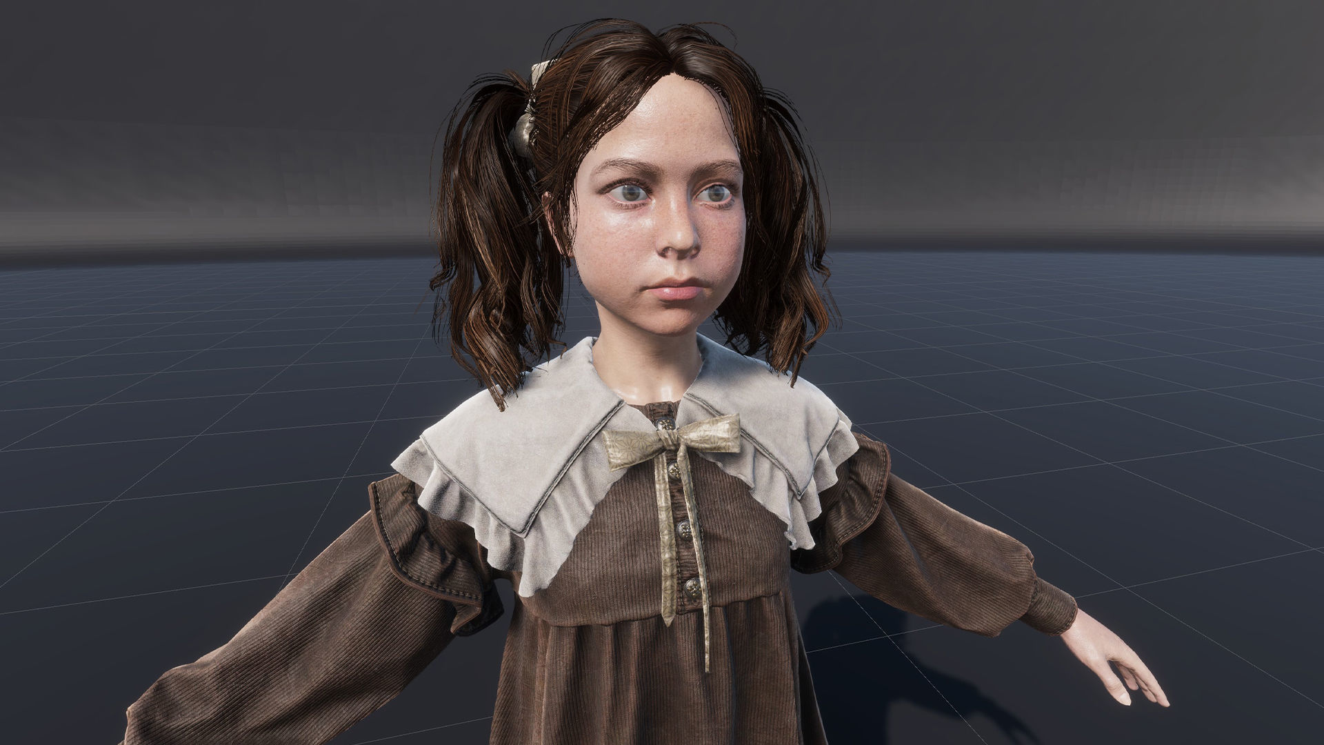 Changeling Girl Low-poly 3D model_19
