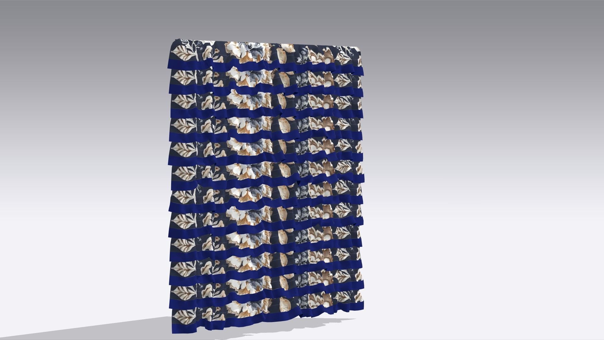 Curtain Low-poly 3D model_6