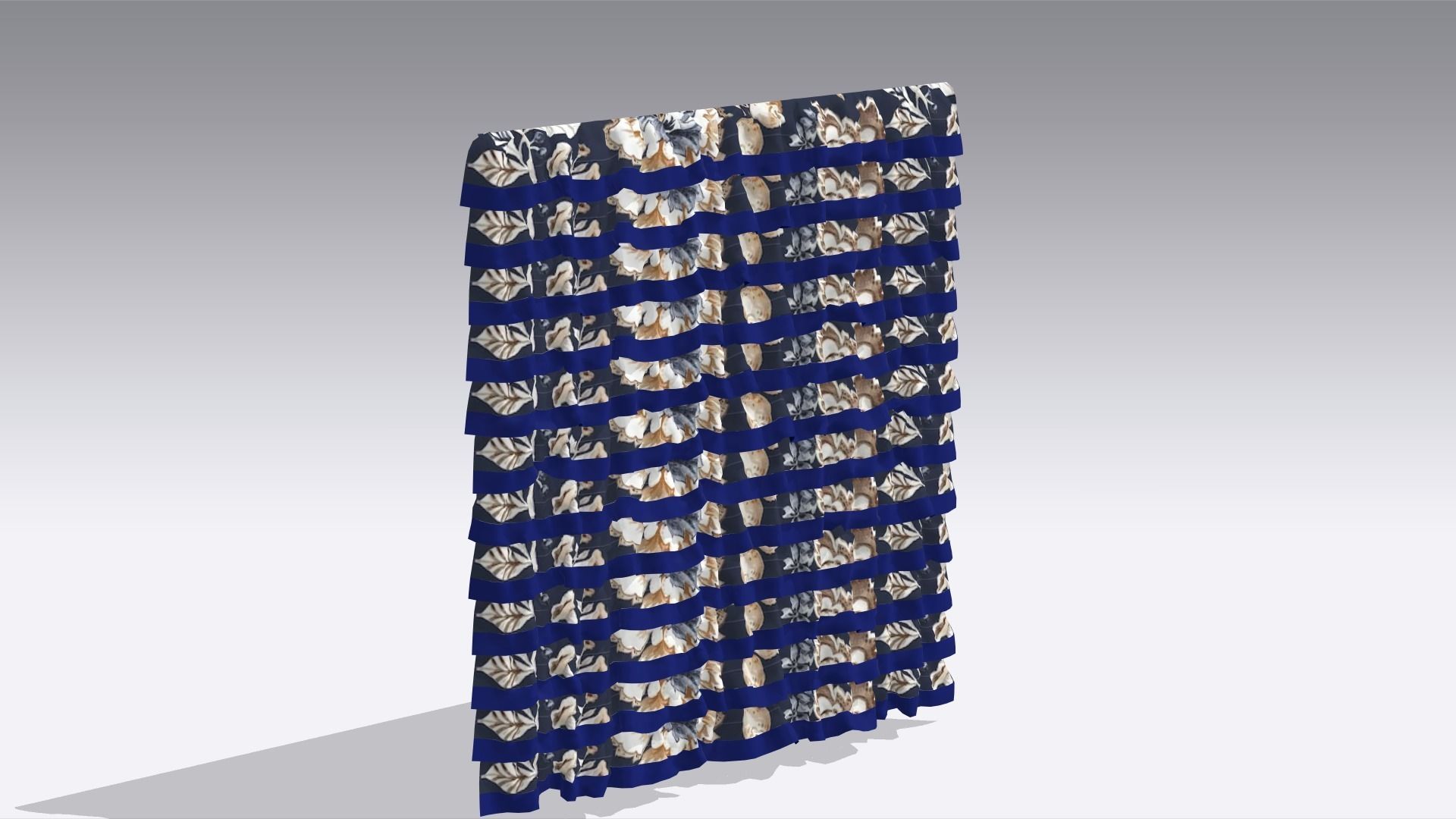 Curtain Low-poly 3D model_4