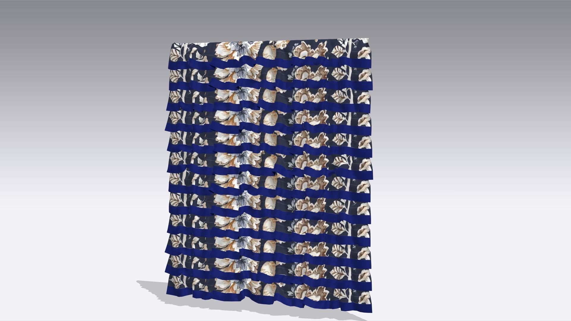 Curtain Low-poly 3D model_5