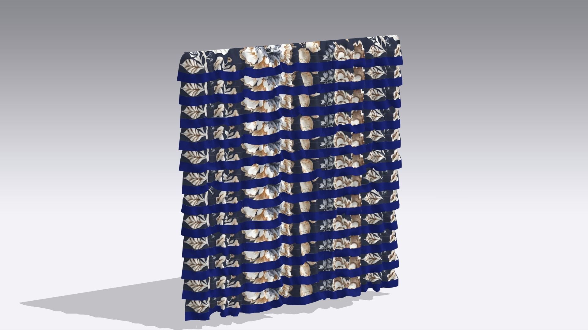 Curtain Low-poly 3D model_2