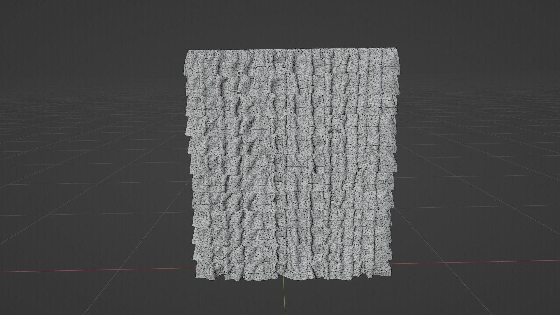 Curtain Low-poly 3D model_8