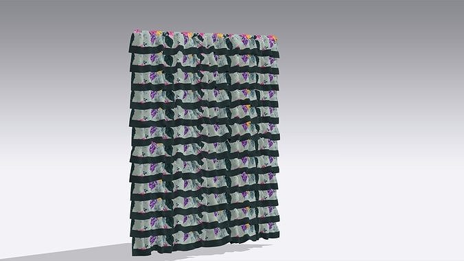 Curtain Low-poly 3D model
