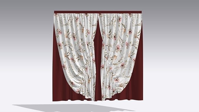 Curtain Low-poly 3D model