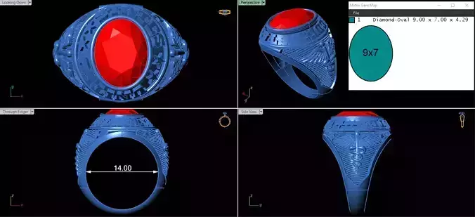 American Ring 3D print model