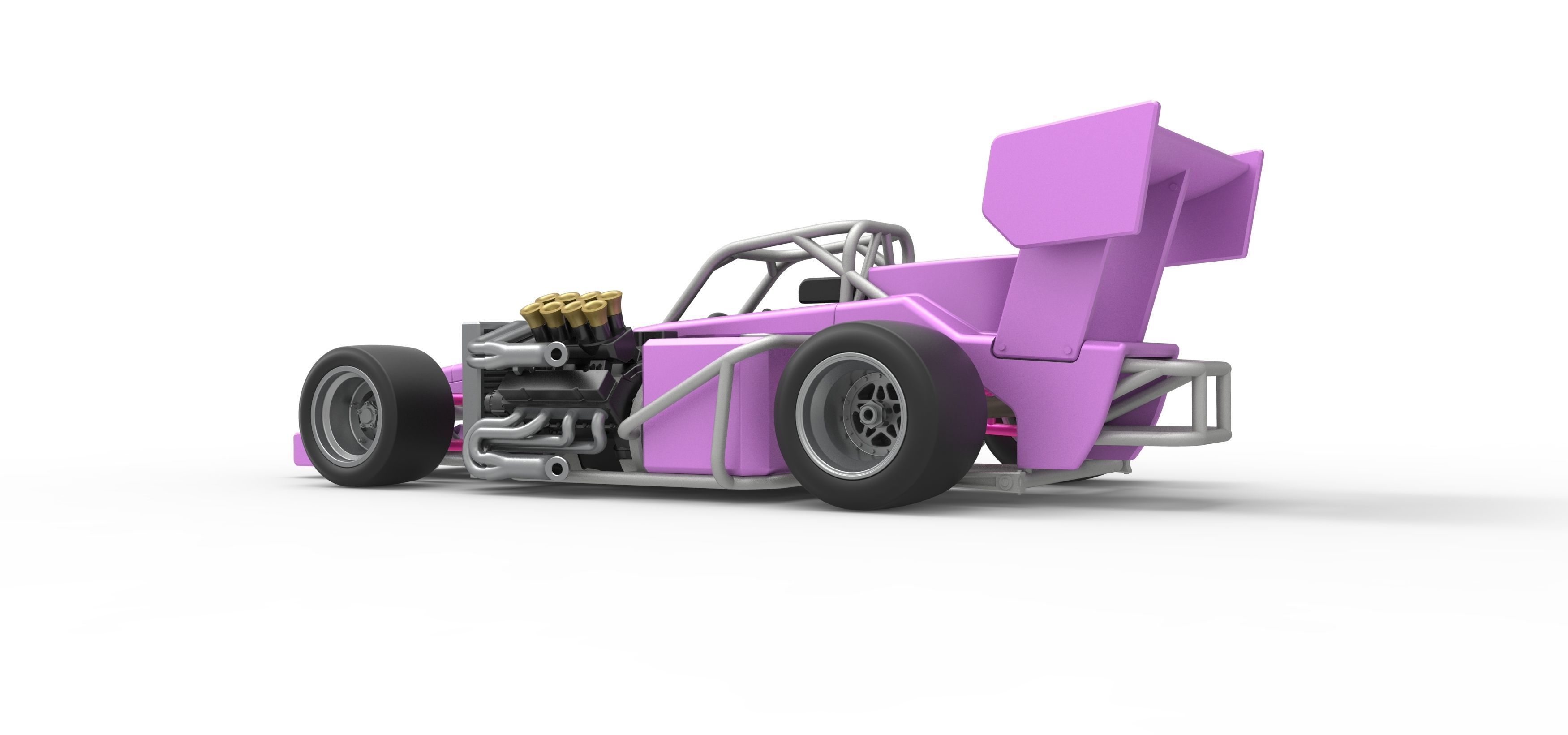 Supermodified front engine race car V2 Scale 1 to 25 3D model 3D ...