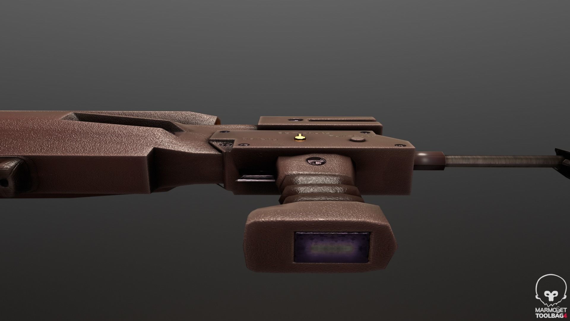 X-94 Laser Pistol SMG Low-poly 3D model_7