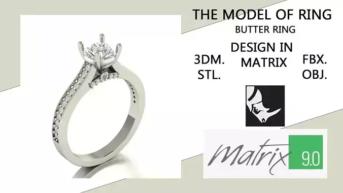 BUTTER model of ring VOL 44 3D print model