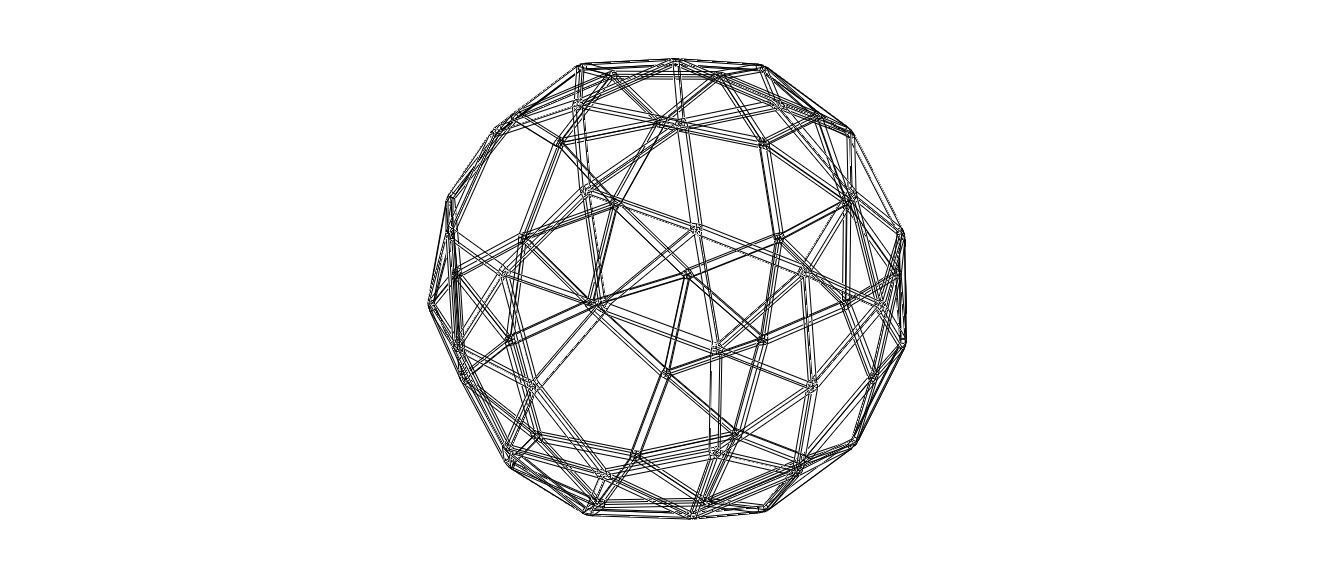 Wireframe Shape Snub Dodecahedron 3D print model_24