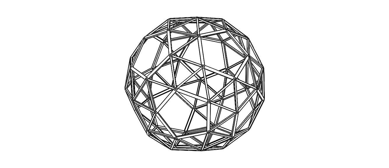Wireframe Shape Snub Dodecahedron 3D print model_22
