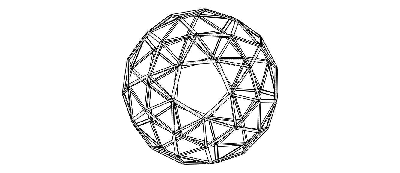 Wireframe Shape Snub Dodecahedron 3D print model_39