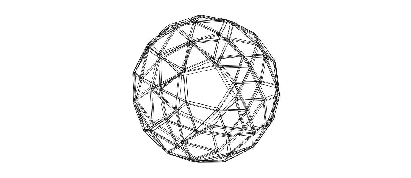 Wireframe Shape Snub Dodecahedron 3D print model_12