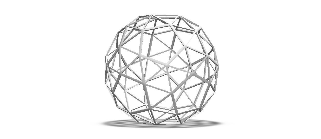 Wireframe Shape Snub Dodecahedron 3D print model_29