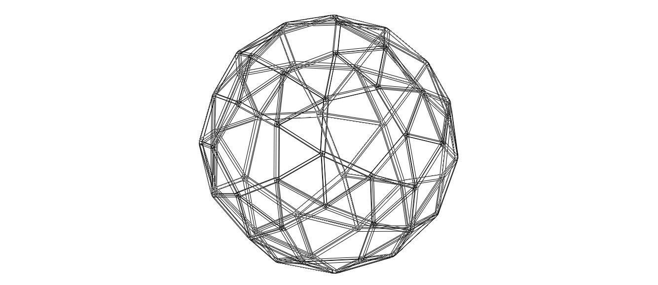 Wireframe Shape Snub Dodecahedron 3D print model_8