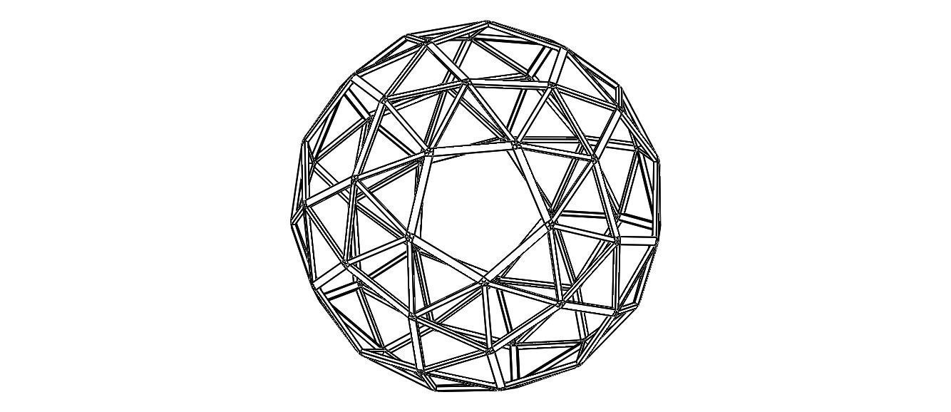 Wireframe Shape Snub Dodecahedron 3D print model_38