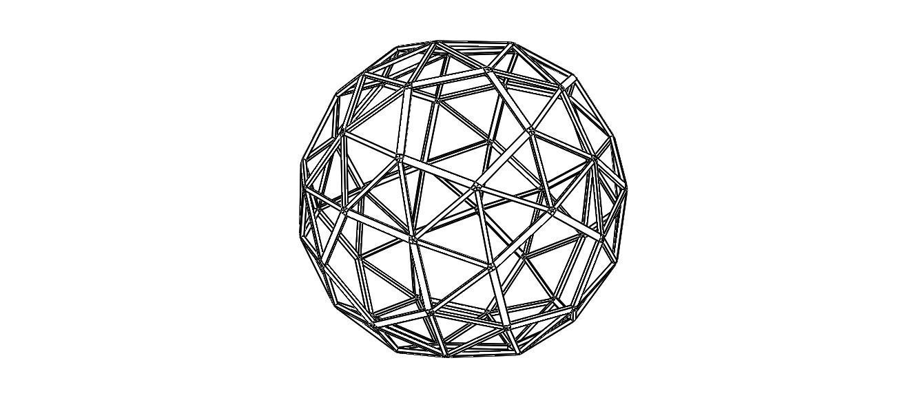 Wireframe Shape Snub Dodecahedron 3D print model_26