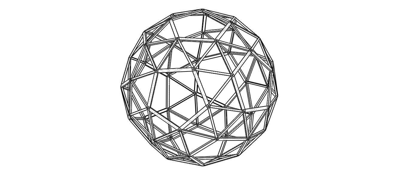 Wireframe Shape Snub Dodecahedron 3D print model_7