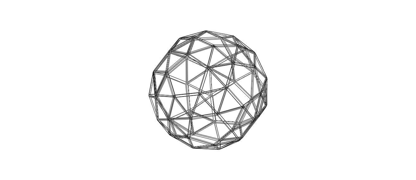 Wireframe Shape Snub Dodecahedron 3D print model_20