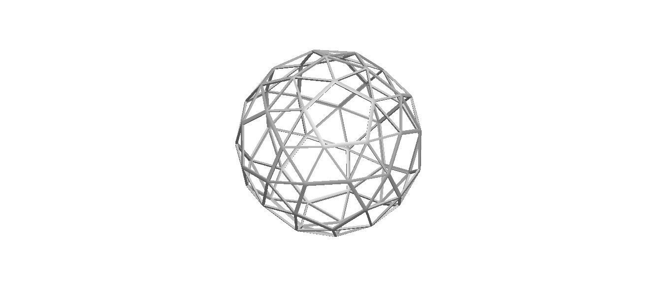 Wireframe Shape Snub Dodecahedron 3D print model_37