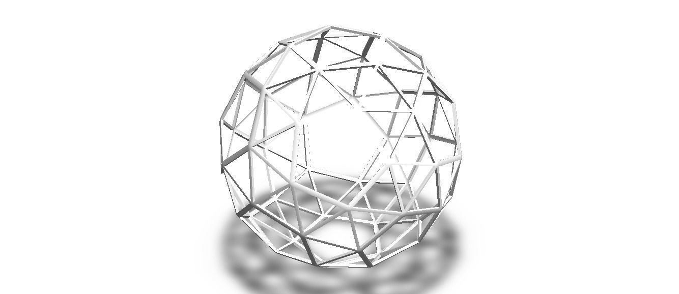 Wireframe Shape Snub Dodecahedron 3D print model_13