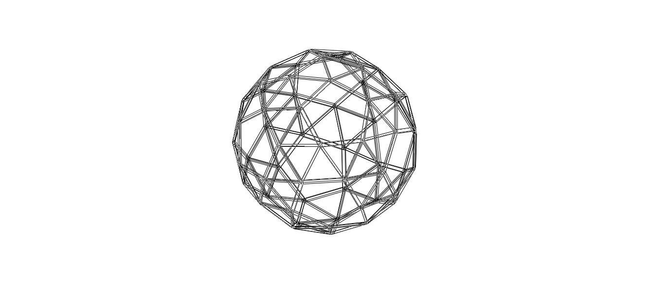 Wireframe Shape Snub Dodecahedron 3D print model_36