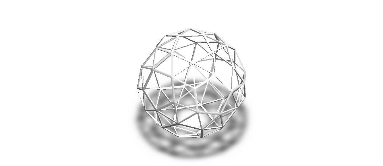 Wireframe Shape Snub Dodecahedron 3D print model_21