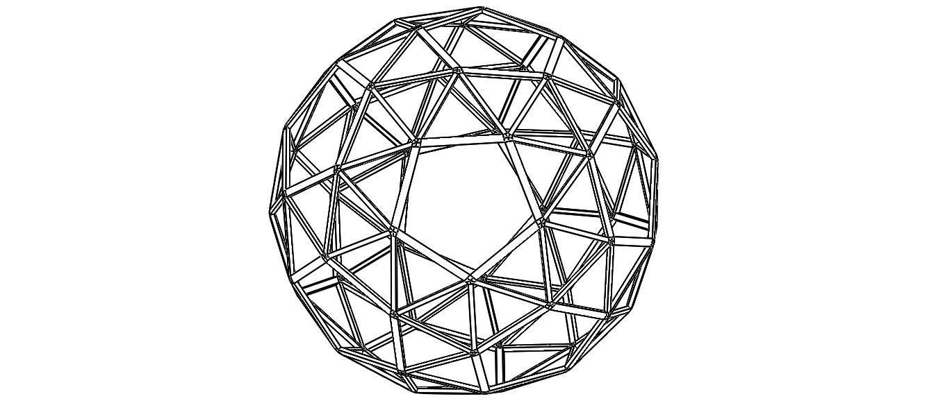 Wireframe Shape Snub Dodecahedron 3D print model_14
