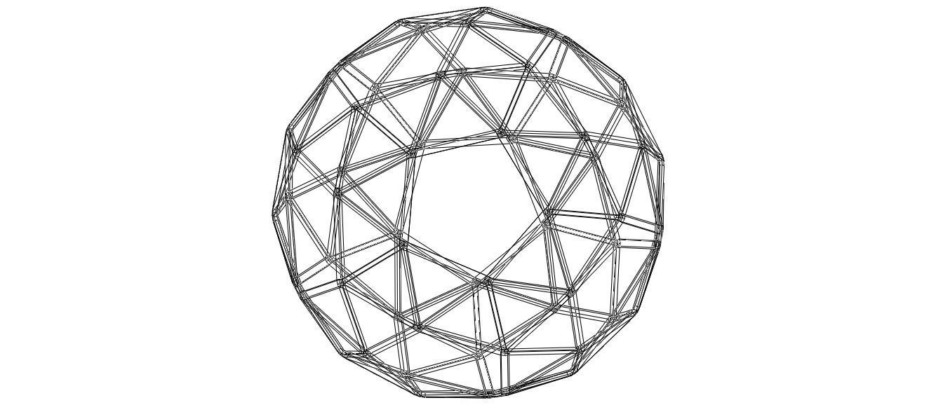 Wireframe Shape Snub Dodecahedron 3D print model_16
