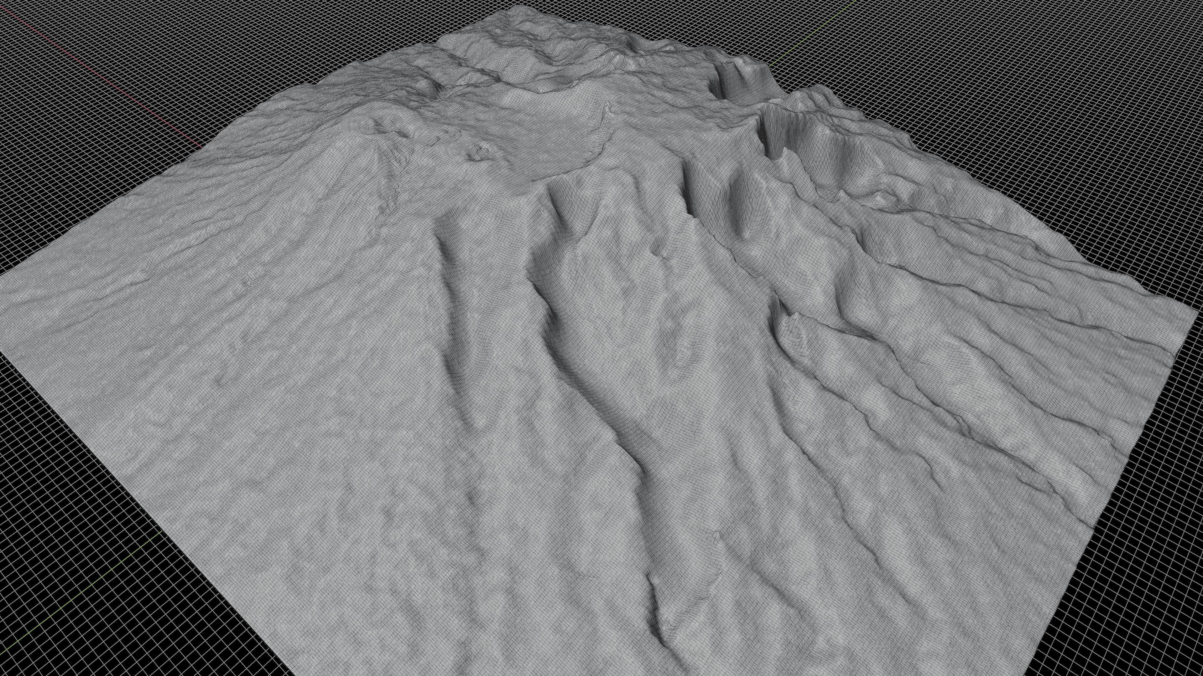 Mount Merapi 3d terrain model Low-poly 3D model_10
