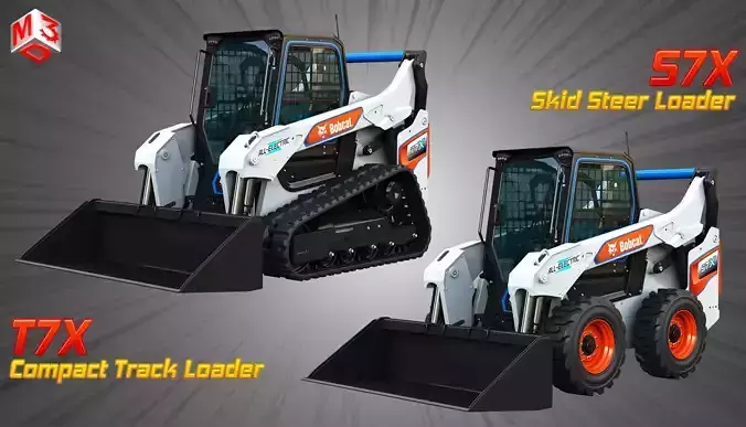 T7X - S7X  Compact Track - Skid Steer Loaders 2 in 1 3D Model Collection