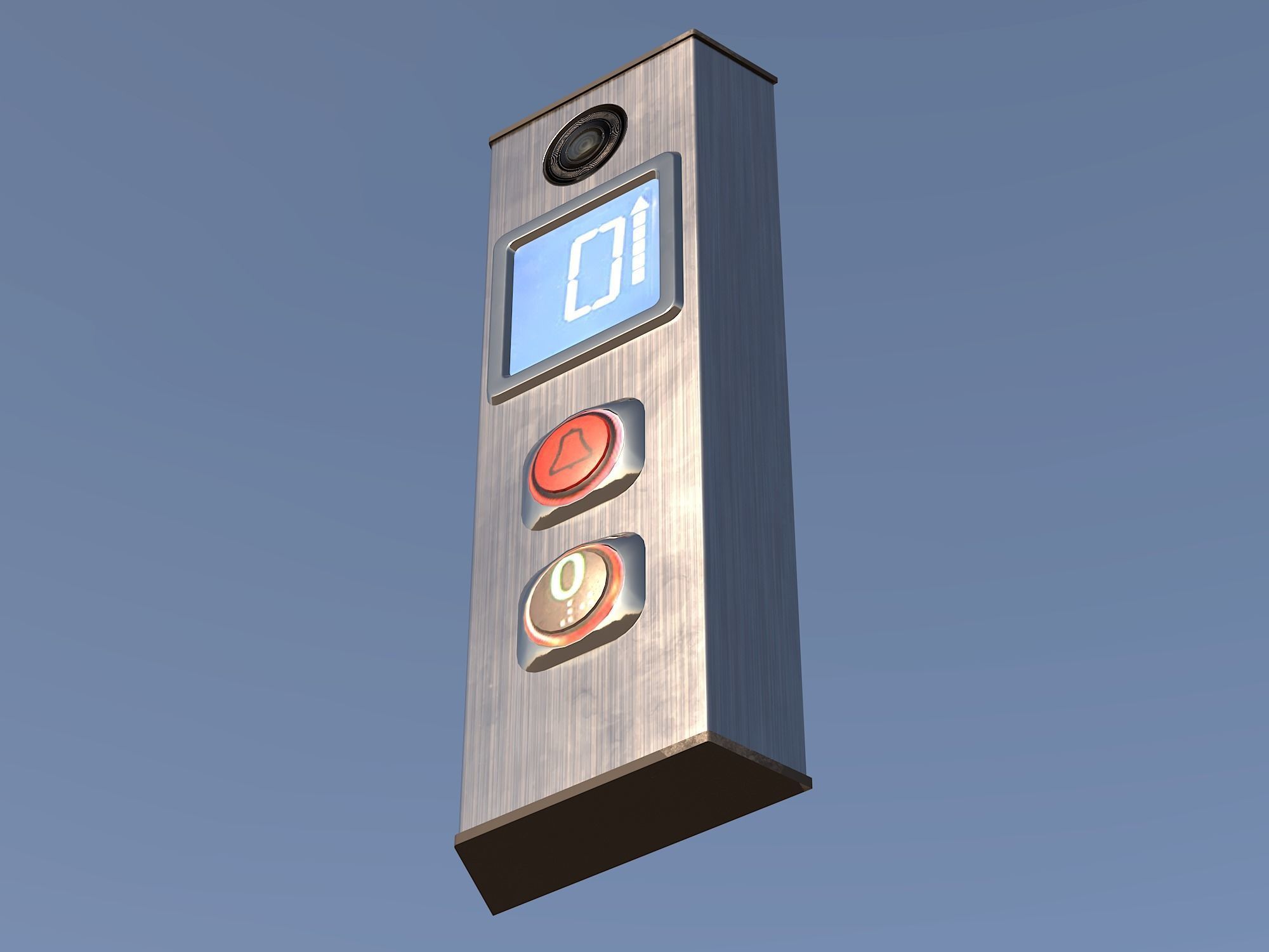 Elevator push button panel Low-poly 3D model_8