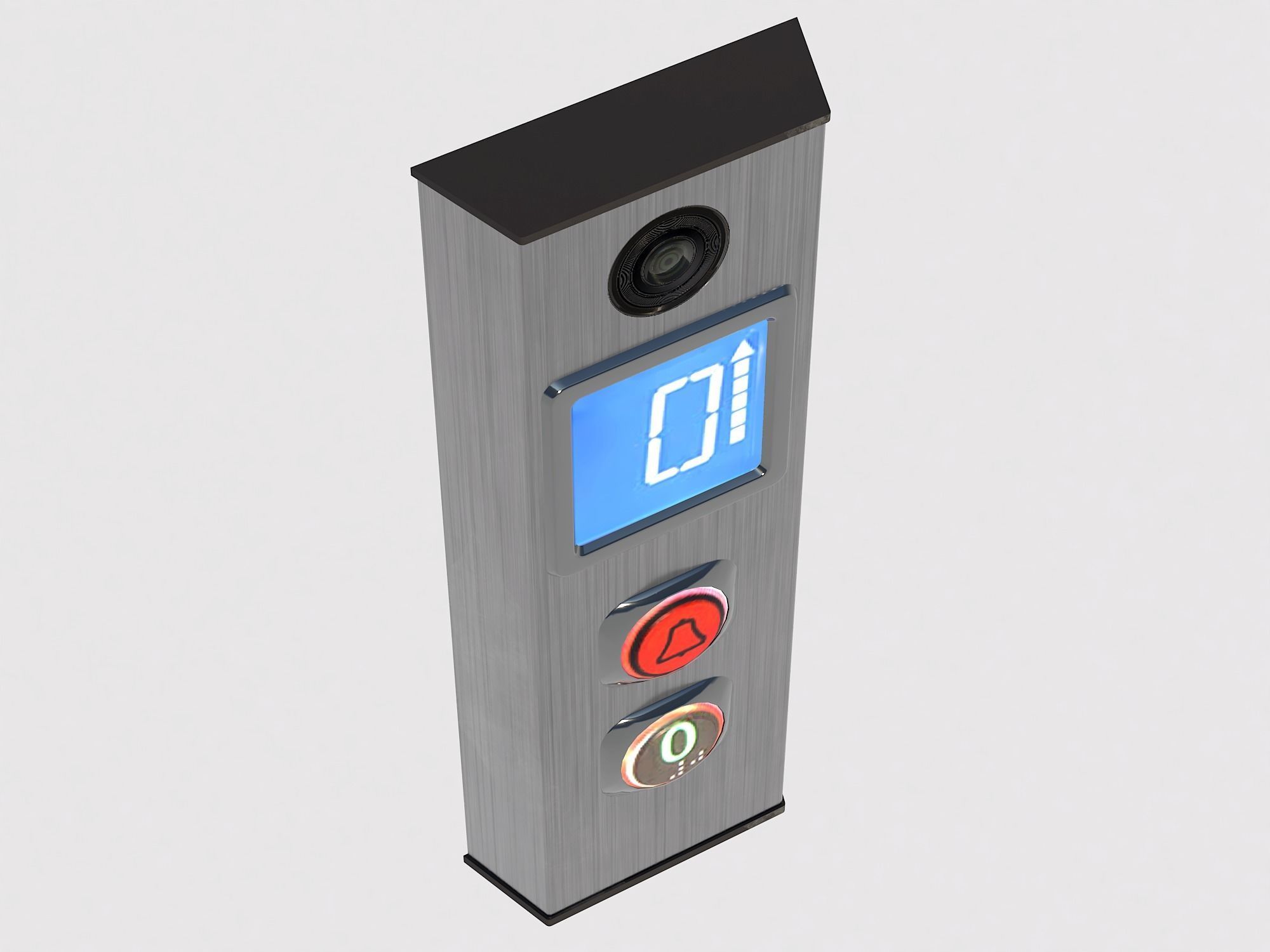 Elevator push button panel Low-poly 3D model_7