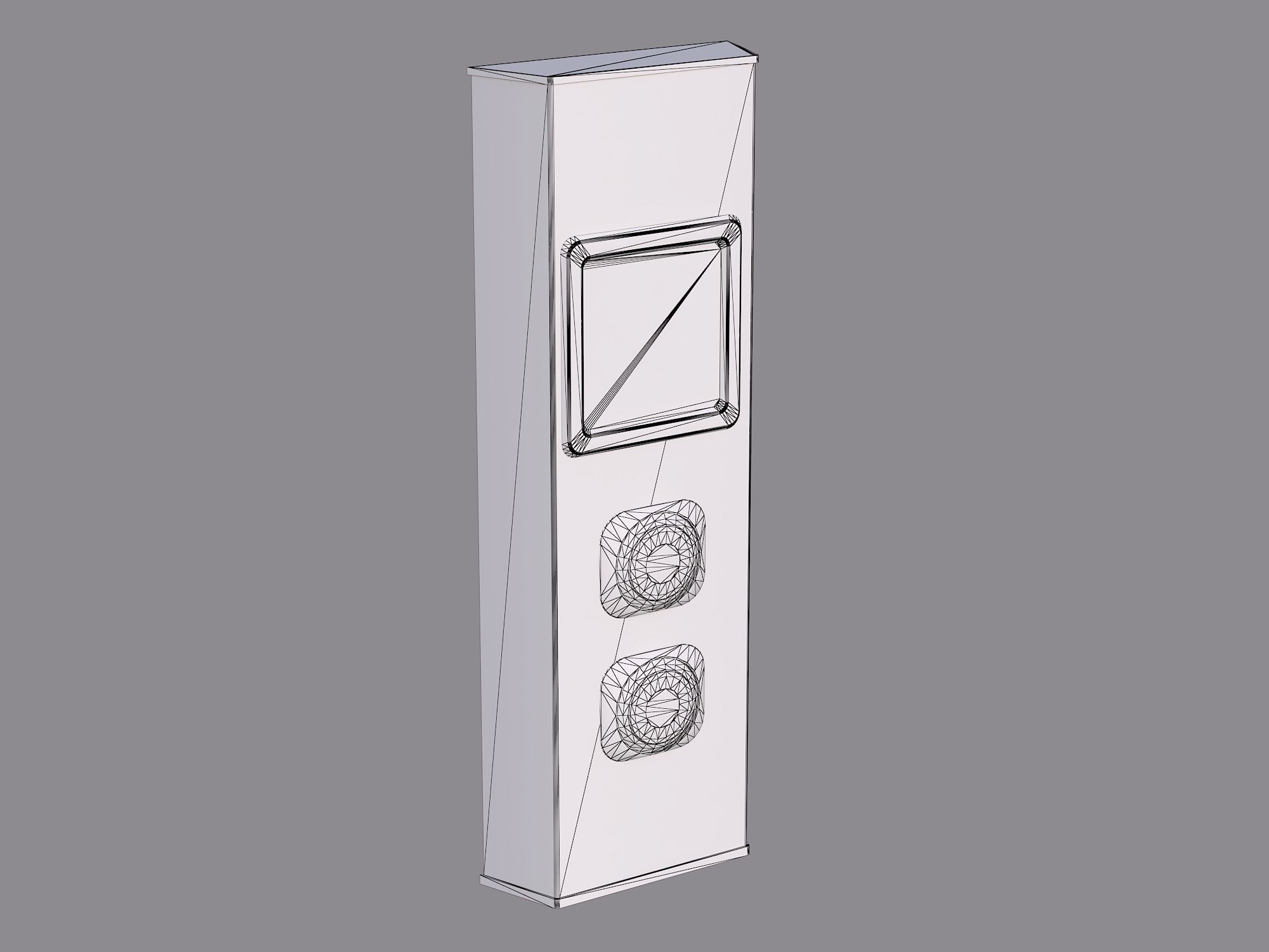 Elevator push button panel Low-poly 3D model_11