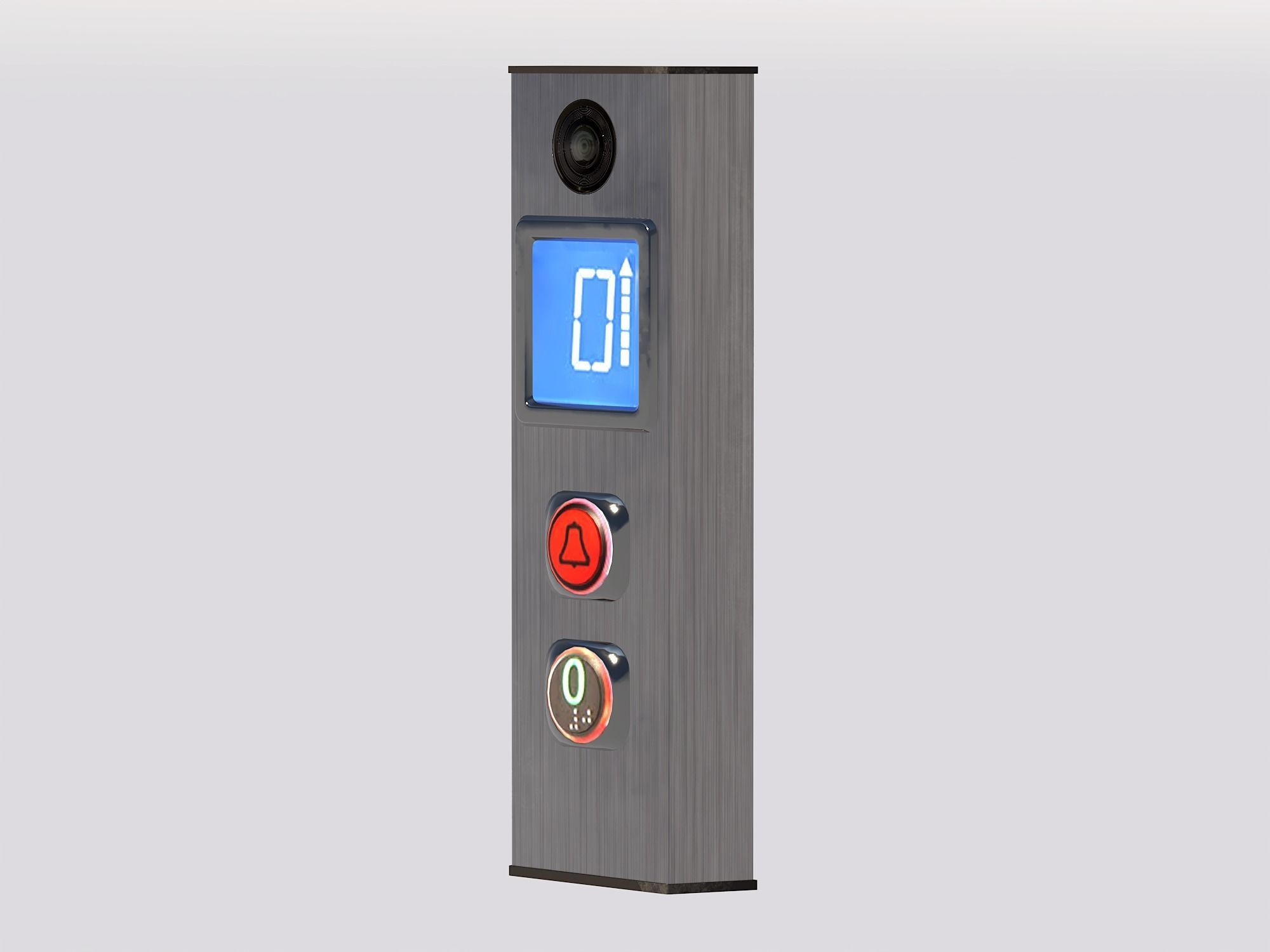 Elevator push button panel Low-poly 3D model_2