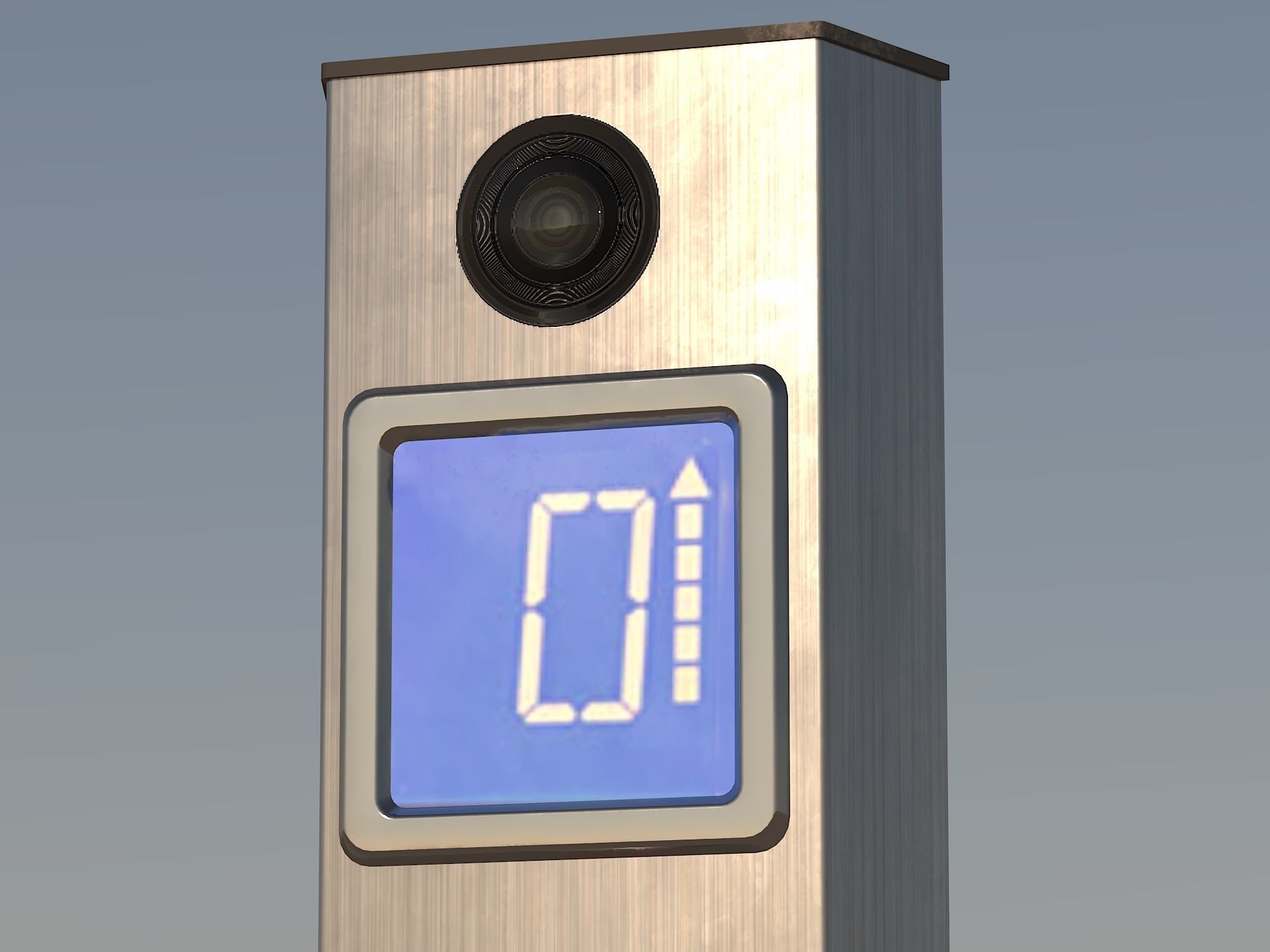 Elevator push button panel Low-poly 3D model_9