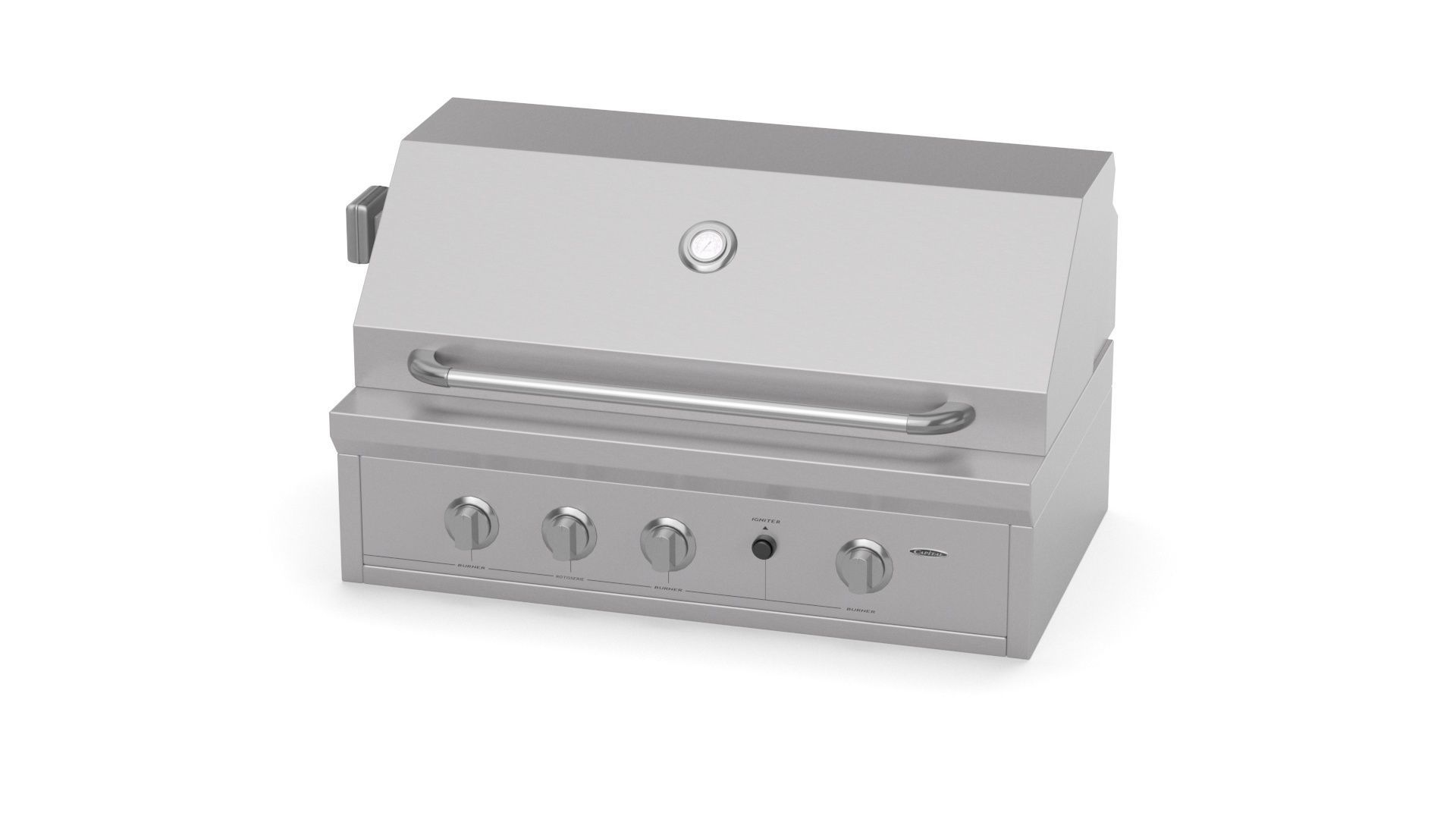 Capital Solid Flat Plate Pro36Rbi Open Grill BBQ 3D model_15