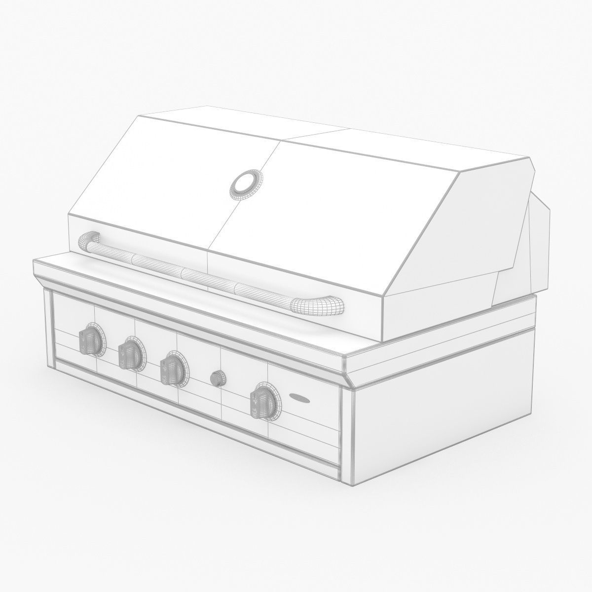 Capital Solid Flat Plate Pro36Rbi Open Grill BBQ 3D model_33