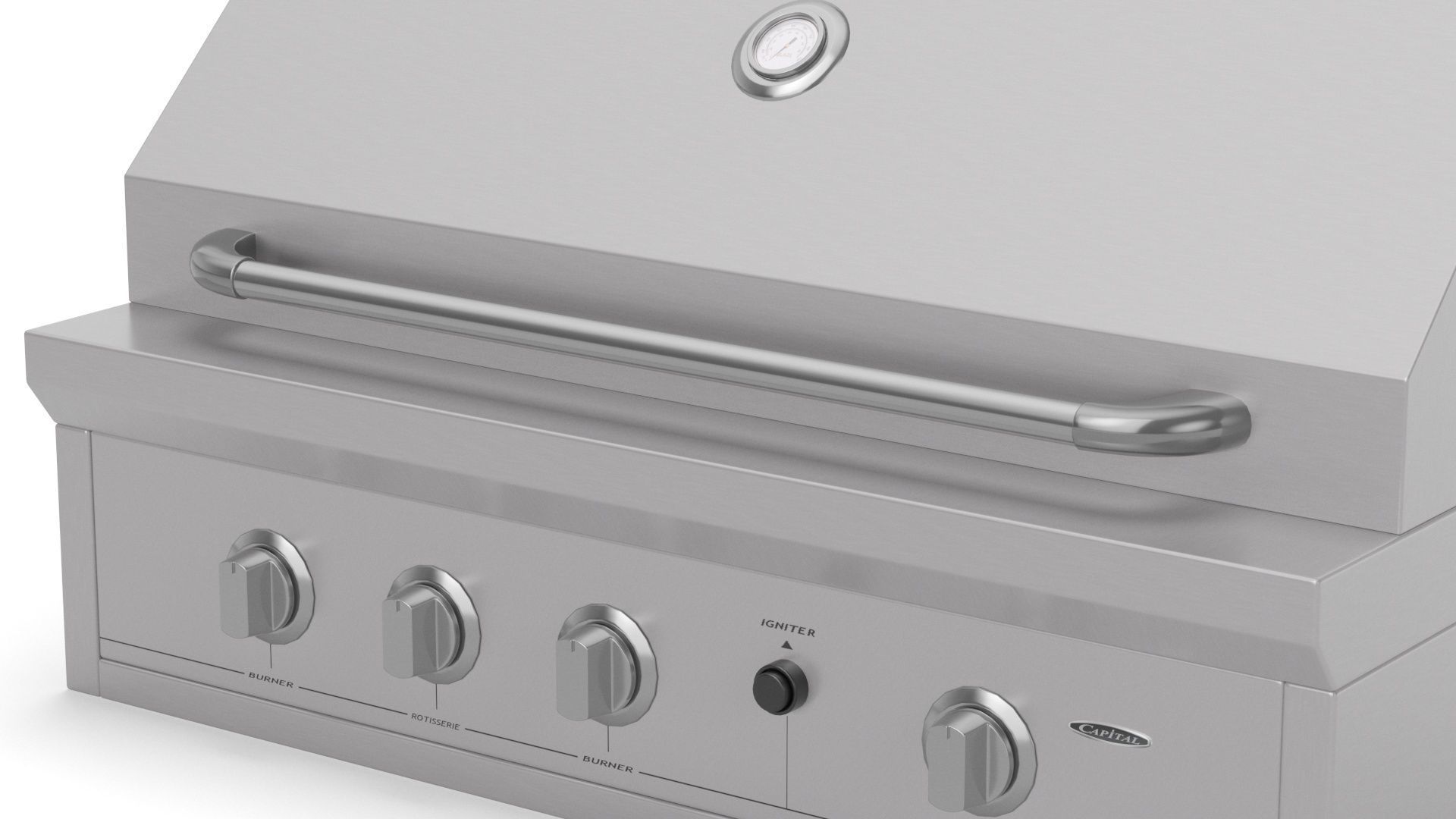 Capital Solid Flat Plate Pro36Rbi Open Grill BBQ 3D model_2