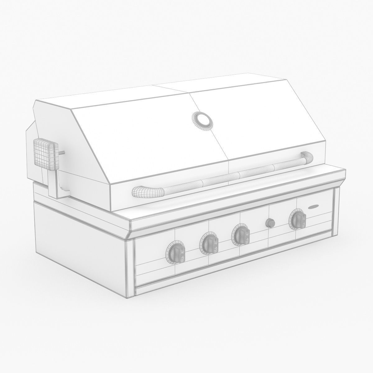 Capital Solid Flat Plate Pro36Rbi Open Grill BBQ 3D model_35