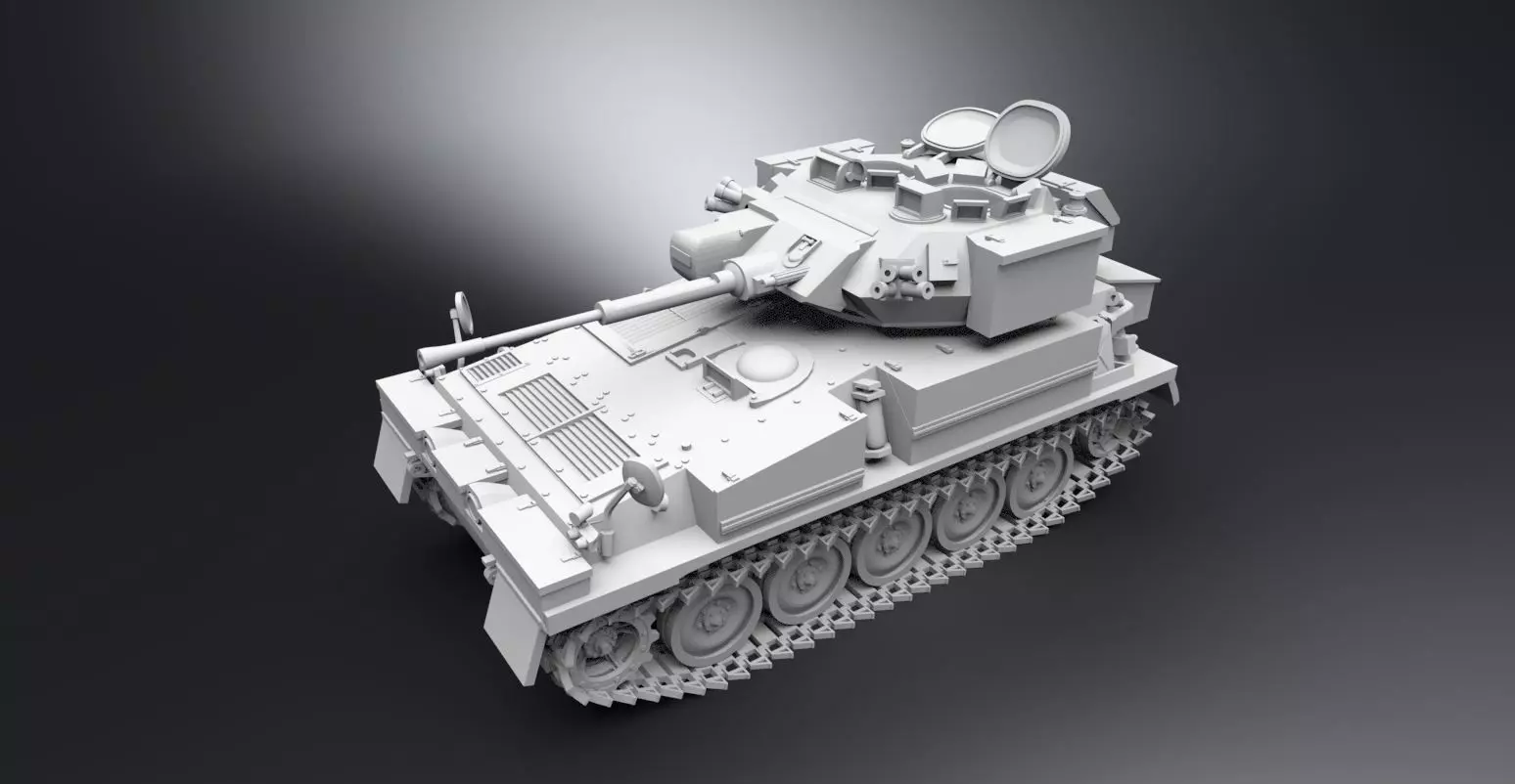 FV107 Scimitar scale model 3D print model