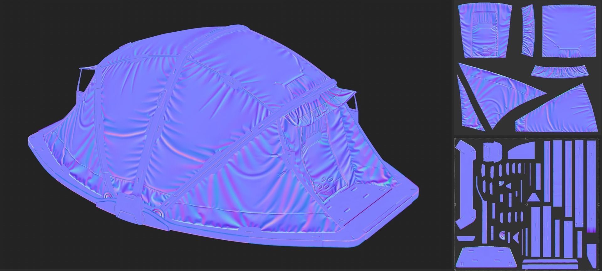 Military Camping Sci-Fi Modern Camp Low-Poly PBR 3d model Low-poly 3D model_14