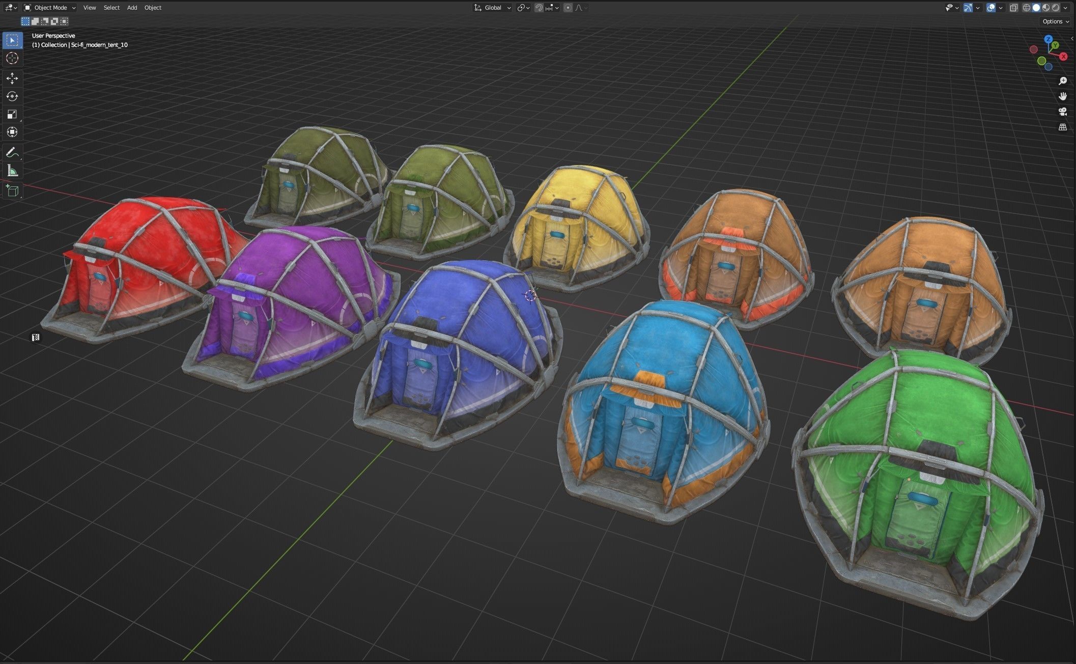 Military Camping Sci-Fi Modern Camp Low-Poly PBR 3d model Low-poly 3D model_12