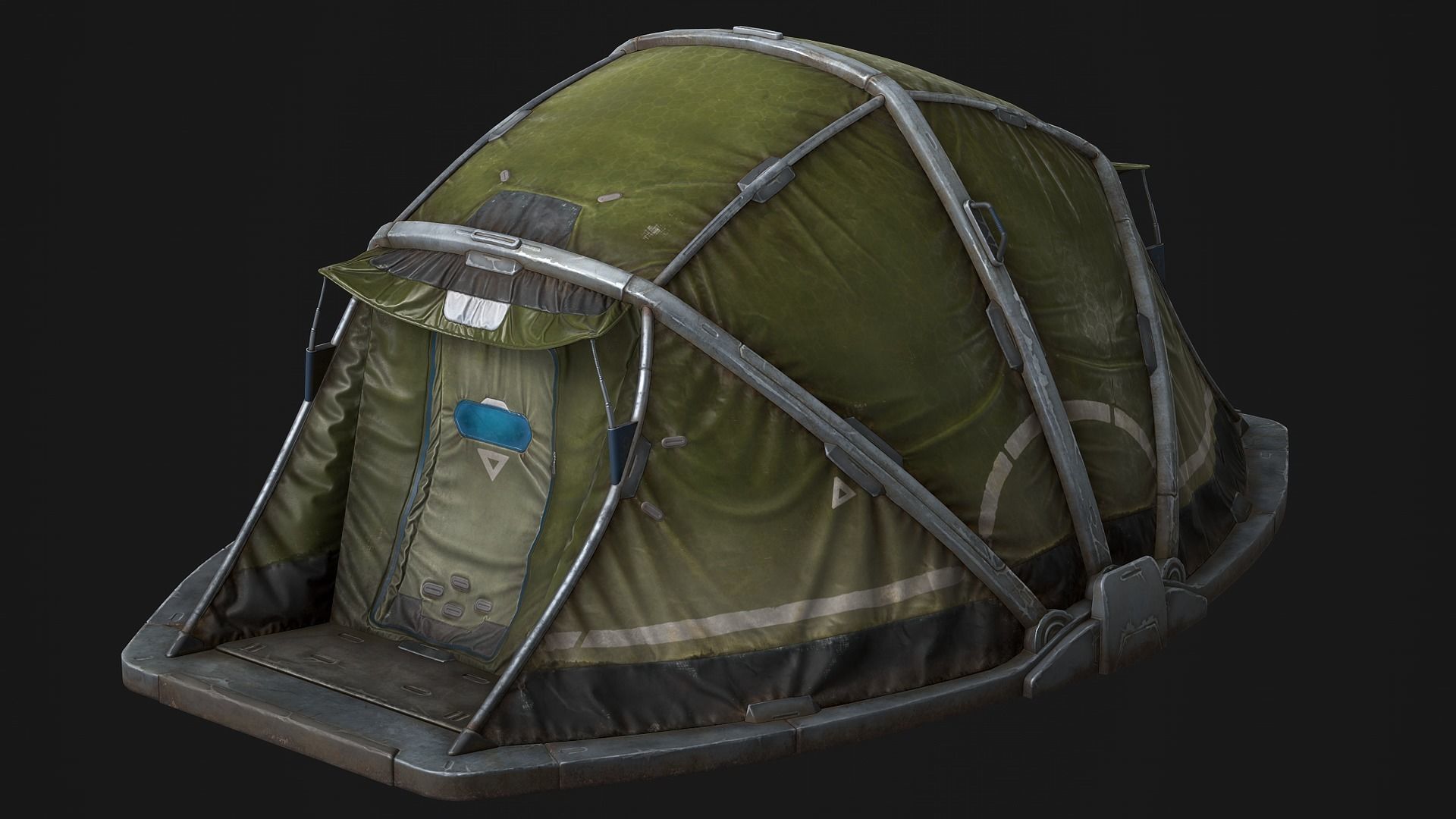 Military Camping Sci-Fi Modern Camp Low-Poly PBR 3d model Low-poly 3D model_8