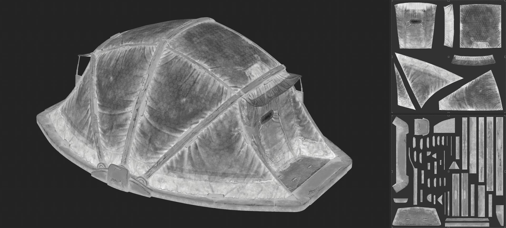 Military Camping Sci-Fi Modern Camp Low-Poly PBR 3d model Low-poly 3D model_16