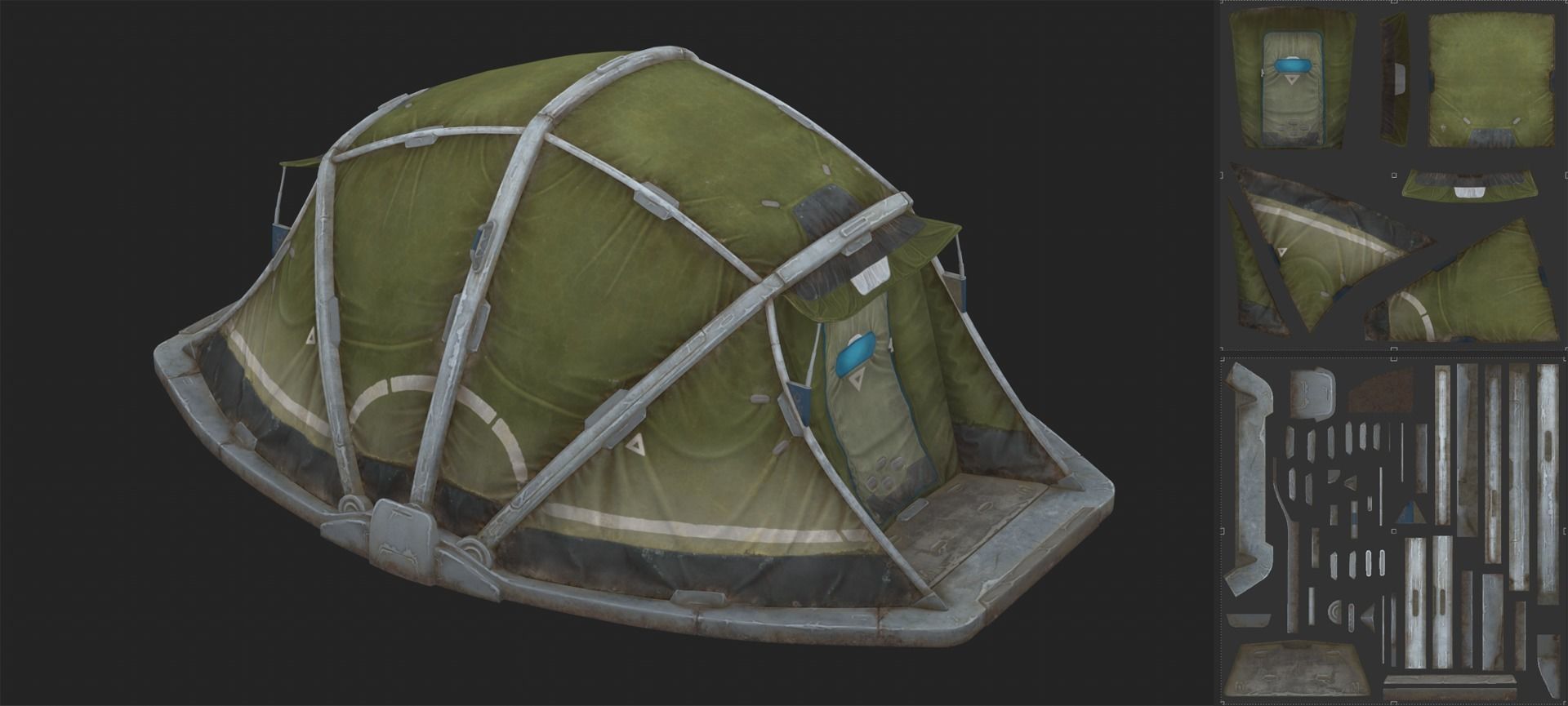 Military Camping Sci-Fi Modern Camp Low-Poly PBR 3d model Low-poly 3D model_13