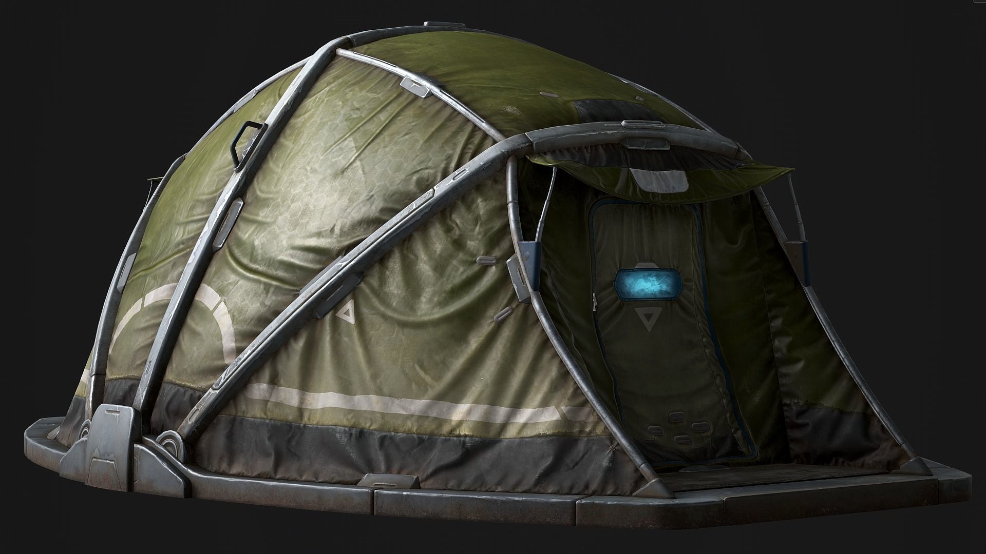 Military Camping Sci-Fi Modern Camp Low-Poly PBR 3d model Low-poly 3D model_11